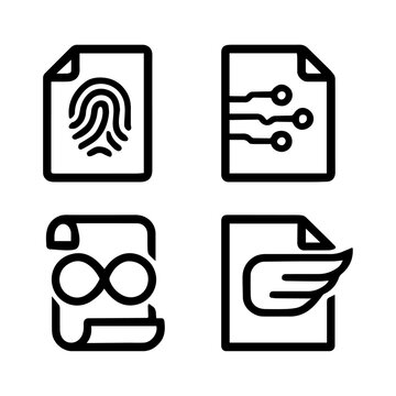 Vector icons of a document