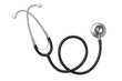 © Krtola  - Black medical stethoscope isolated on transparent background, essential tool for doctors and healthcare professionals performing auscultation
