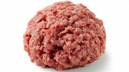 Aufkleber - A juicy meatball on a white background, perfect for food or recipe use