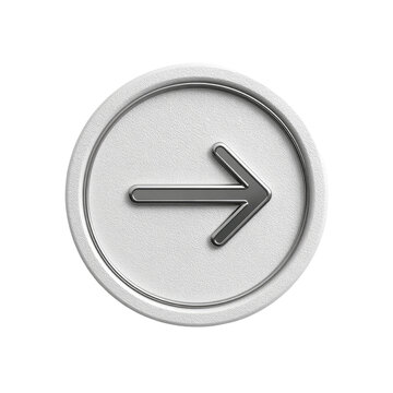Metallic Silver Arrow Button - Next, Forward,