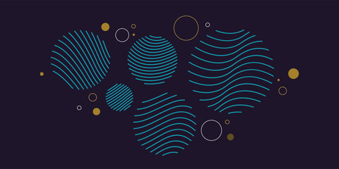 Poster - Abstract composition with dynamic and geometric shapes. Modern template for advertising, vector background for design.