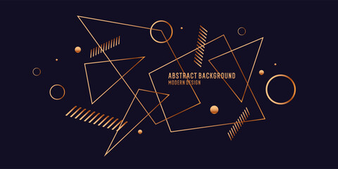 Poster - Abstract background with simple elements. An image with a composition of geometric elements and shapes. A template for design and creativity. Vector illustration.