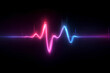 © MdJillur - Colorful Gradient Heartbeat Line with Neon Glow and Futuristic Style, Isolated on Transparent Background.