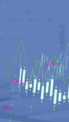 Poster - This video is a digital animation of graphs and numbers moving on a transparent background
