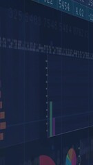 Aufkleber - Animation of data processing on black background