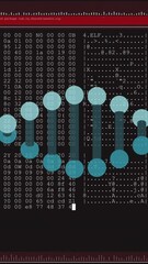 Poster - Animation of dna strand over data processing