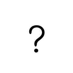 Poster - Bold Question Mark: A simple, black and white vector illustration of a question mark, ideal for design projects needing a bold and clear query symbol.