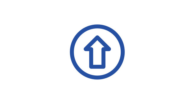 Blue arrow icon design for interfaces and applications