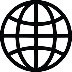 Poster - Globe icon vector design showing earth symbol on black background for web and global business use