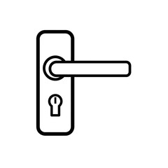 Poster - Illustration of a modern door handle isolated on white background