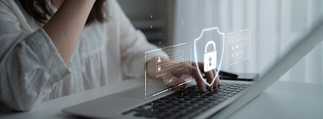 Poster - Cyber security protects against breaches, hacks, and network attacks using strong infrastructure and proactive digital defense strategies. Latch