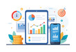 © sopon9492 - Mobile analytics dashboard digital business insights vector elements for marketing and strategy