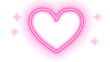 © siam - png neon heart glowing and shiny, love and valentines day element on transparent background