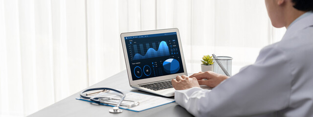 Poster - Business data dashboard provide brisk business intelligence analytic for marketing strategy planning