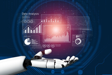 Poster - AI enhances business data analytics by automating dashboards, visualizing statistics, and supporting strategic decisions through real-time performance insights Vouch
