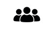 © Mark - Minimalist silhouette of three people in black and white on white background