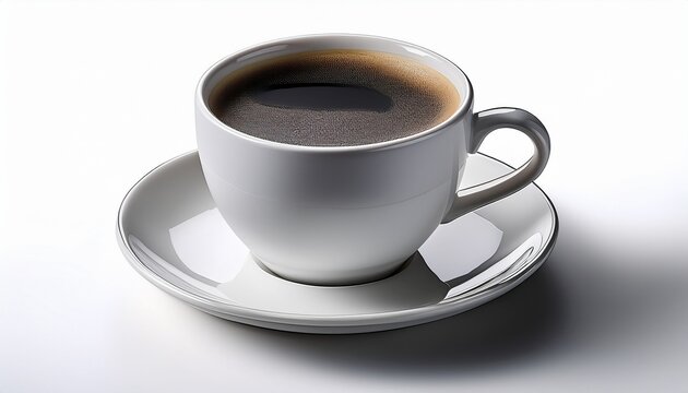 white coffe cup isolated with black top 3d rendering