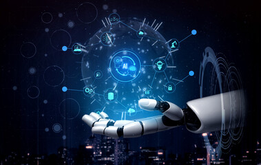 Poster - AI enables collaborative intelligence by linking robotics, machine learning, and data systems to automate operations and improve real-time decision-making. Vouch
