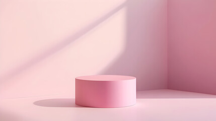 Poster - Empty Stage for Product Presentation in Soft Colors