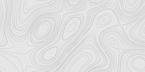 Fototapete - Geographic abstract topographic contour lines relief map seamless pattern concept of conditional geometric gray lines, mountain landscape terrain grid geometric stripes geographic relief line art.