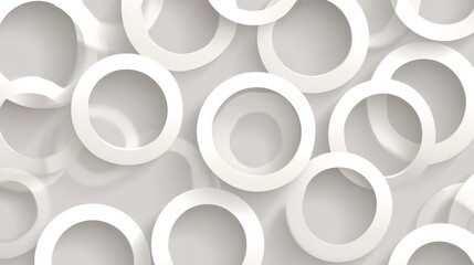 Poster - An abstract pattern of white rings for a web template or brochure cover.