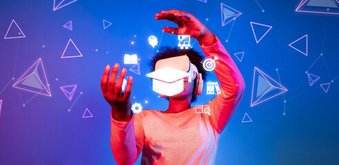 Poster - Embrace the future of education with virtual reality technology, offering immersive online learning experiences that enhance engagement and skill acquisition for students. XDMCP