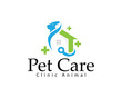 © Khusniyawati - pet care logo creative design concept dog and cat home design