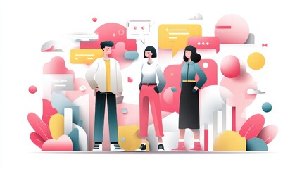 Poster - Customer engagement abstract concept vector illustrations., no logos, no brands