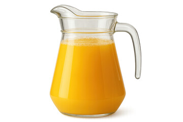 Poster - Full glass pitcher of orange juice on a transparent background, ready for use in a variety of design projects