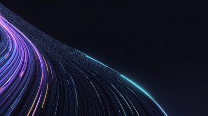 Poster - Abstract design with luminous lines.