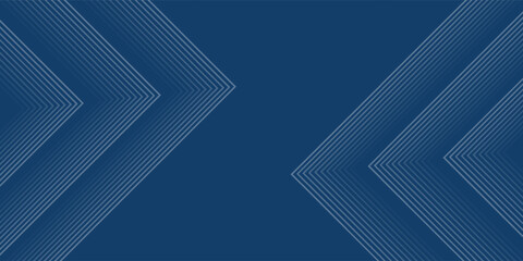 Poster - Dark Blue Abstract Background with Glowing Arrow Lines for Technology, Featuring a Futuristic Concept with Modern Shiny Blue Geometric Lines Design, Ideal for Banners, Covers, Posters, and Web Headers