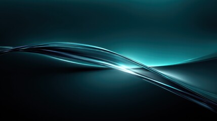 Poster - Abstract teal design with flowing lines.