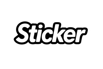 Fototapete - Editable text effect and cool black and white sticker