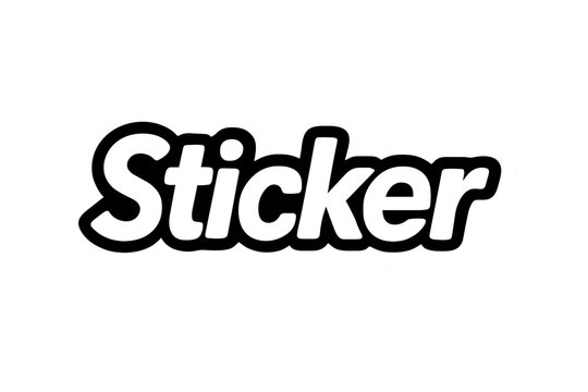 Editable text effect and cool black and white sticker