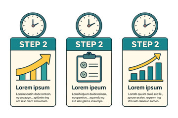 Aufkleber - Infographic label design featuring a vector format with three options or steps, suitable for business concepts and various visual presentations