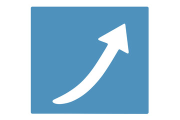 Poster - The concept of business success is represented by an arrow targeting a specific direction, symbolizing finance growth and a rising vision, as depicted in a flat style vector illustration