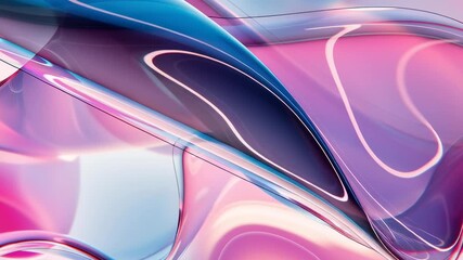 Aufkleber - A colorful, abstract painting with a blue and pink swirl. The painting is full of vibrant colors and has a sense of movement and fluidity