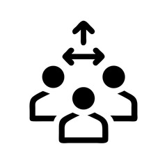 Poster - Teamwork collaboration and communication icon vector for business strategy and development concept