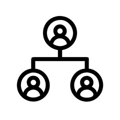 Poster - Organization chart diagram vector illustration for business management and company hierarchy design