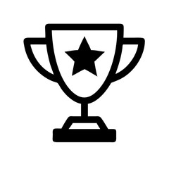 Poster - Trophy icon vector illustration award achievement success champion symbol competition star prize winner