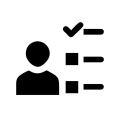 Poster - User profile checklist icon for task management and personal productivity application design tool