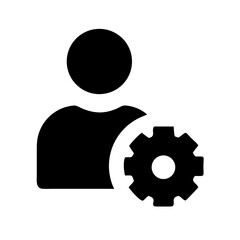 Poster - User settings icon profile configuration gear symbol account preferences management options interface