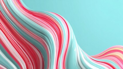 Poster - Abstract design of colorful, flowing stripes.