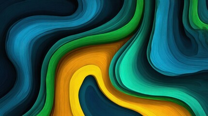 Poster - Abstract design with flowing colors and textured lines.