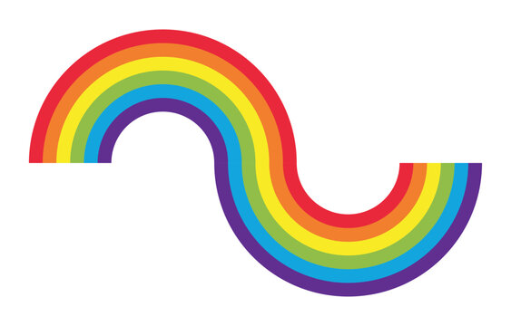 Rainbow vector illustration. Colorful abstract design. Color graphic symbol rainbow.