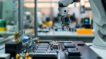 Poster - A robot tinkering with computer components, highlighting the intersection of technology and artificial intelligence
