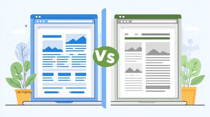 Comparing web pages on laptops