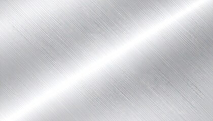 Poster - Brushed Aluminum Sheet Texture With Horizontal Grain Surface With Varying Light Reflections And Metallic Silver Tones