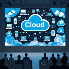 Poster - Conference on Cloud Computing with Digital Networking Illustration