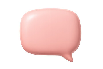 Leinwandbilder - Pink speech bubble floating transparently, conveying digital communication with minimalist design rendering